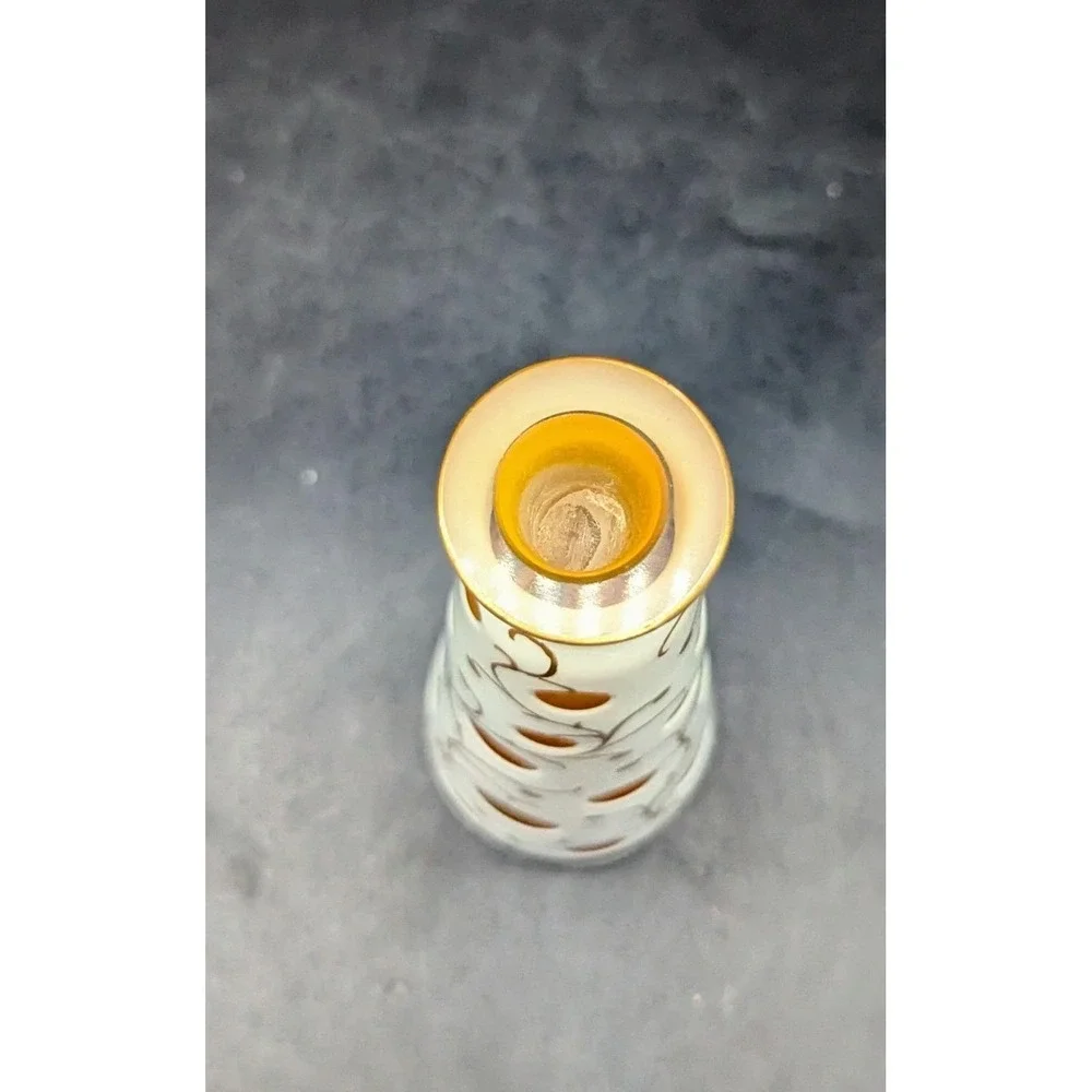 Vintage‎ German Bohemian Amber Cased Glass 9